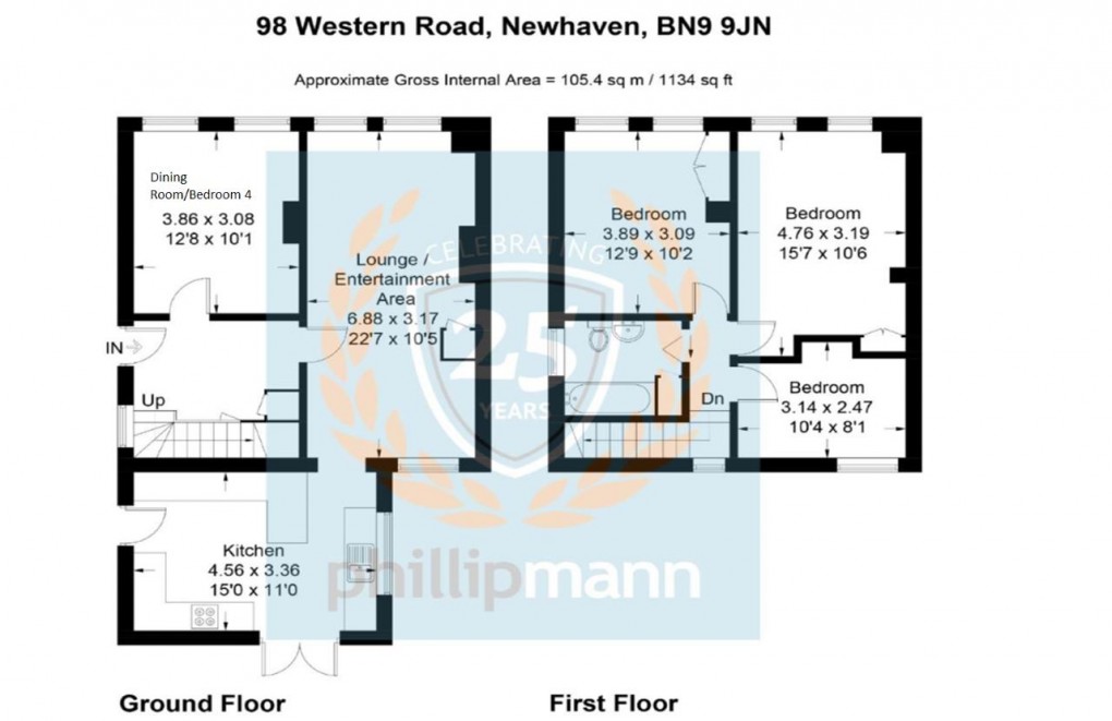Floorplan for Western Road, Newhaven