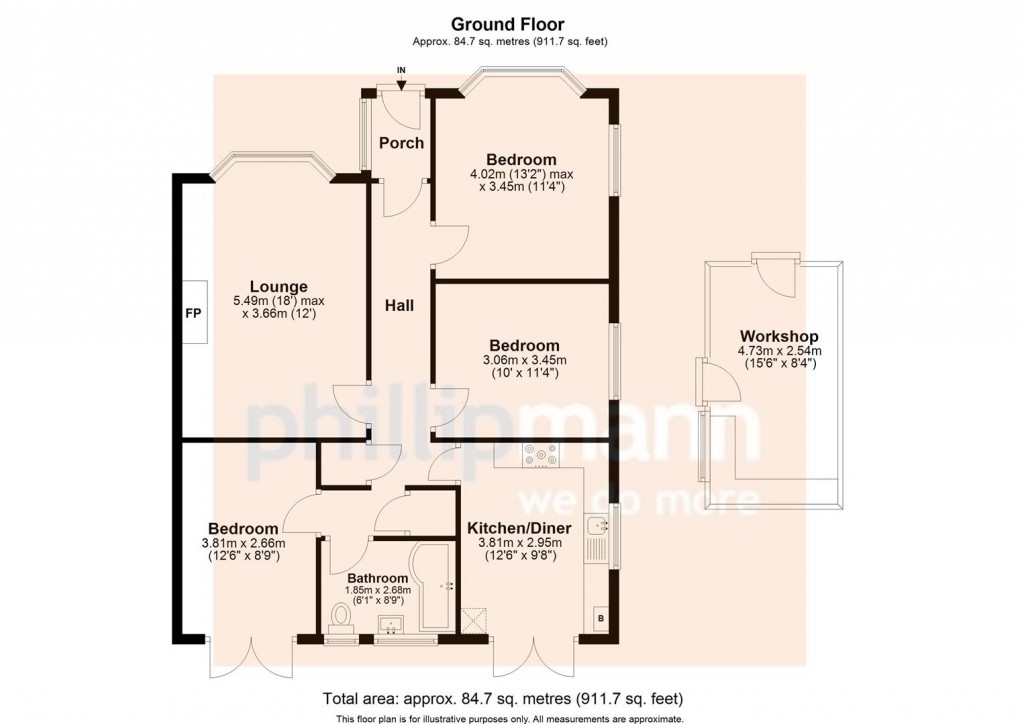 Floorplan for Hillside Avenue, Seaford