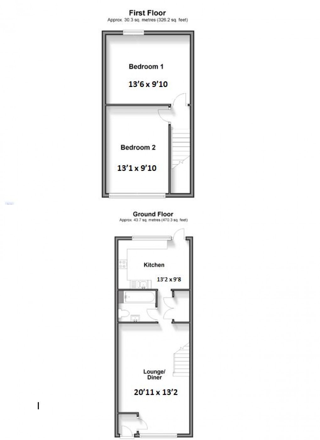 Floorplan for St. Leonards Close, Newhaven