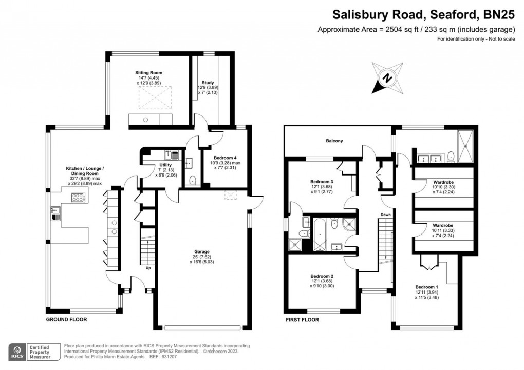Floorplan for Salisbury Road, Seaford