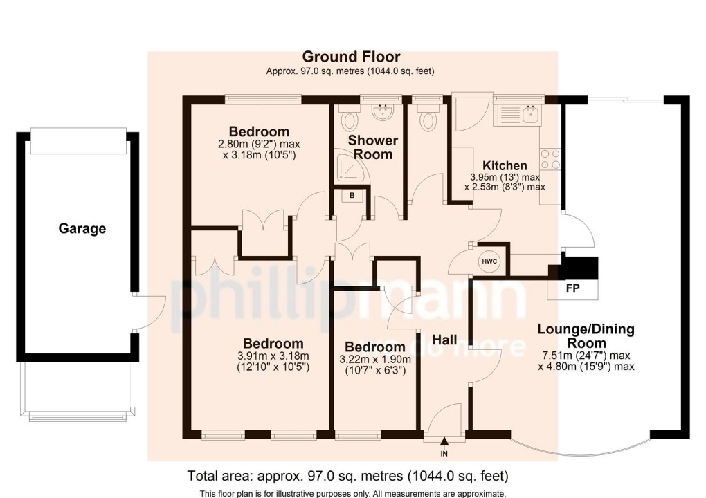 Floorplan for Newick Close, Seaford
