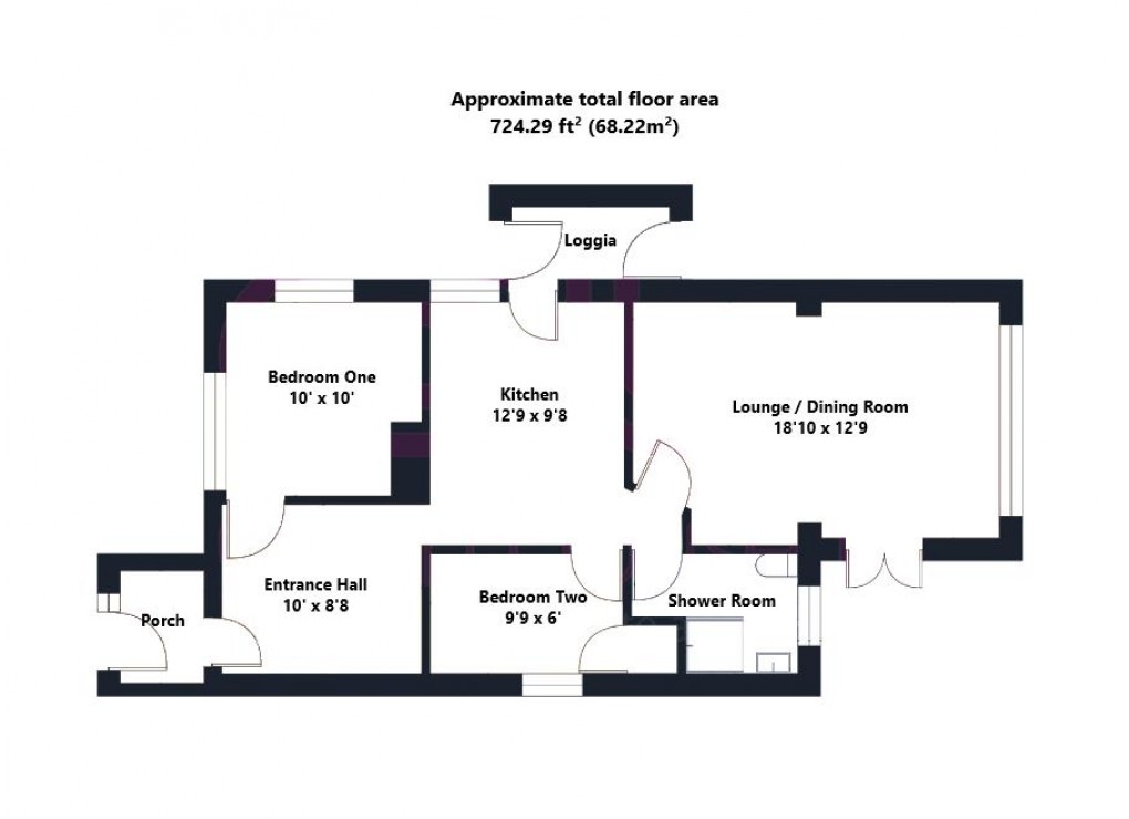 Floorplan for Rowe Avenue North, Peacehaven