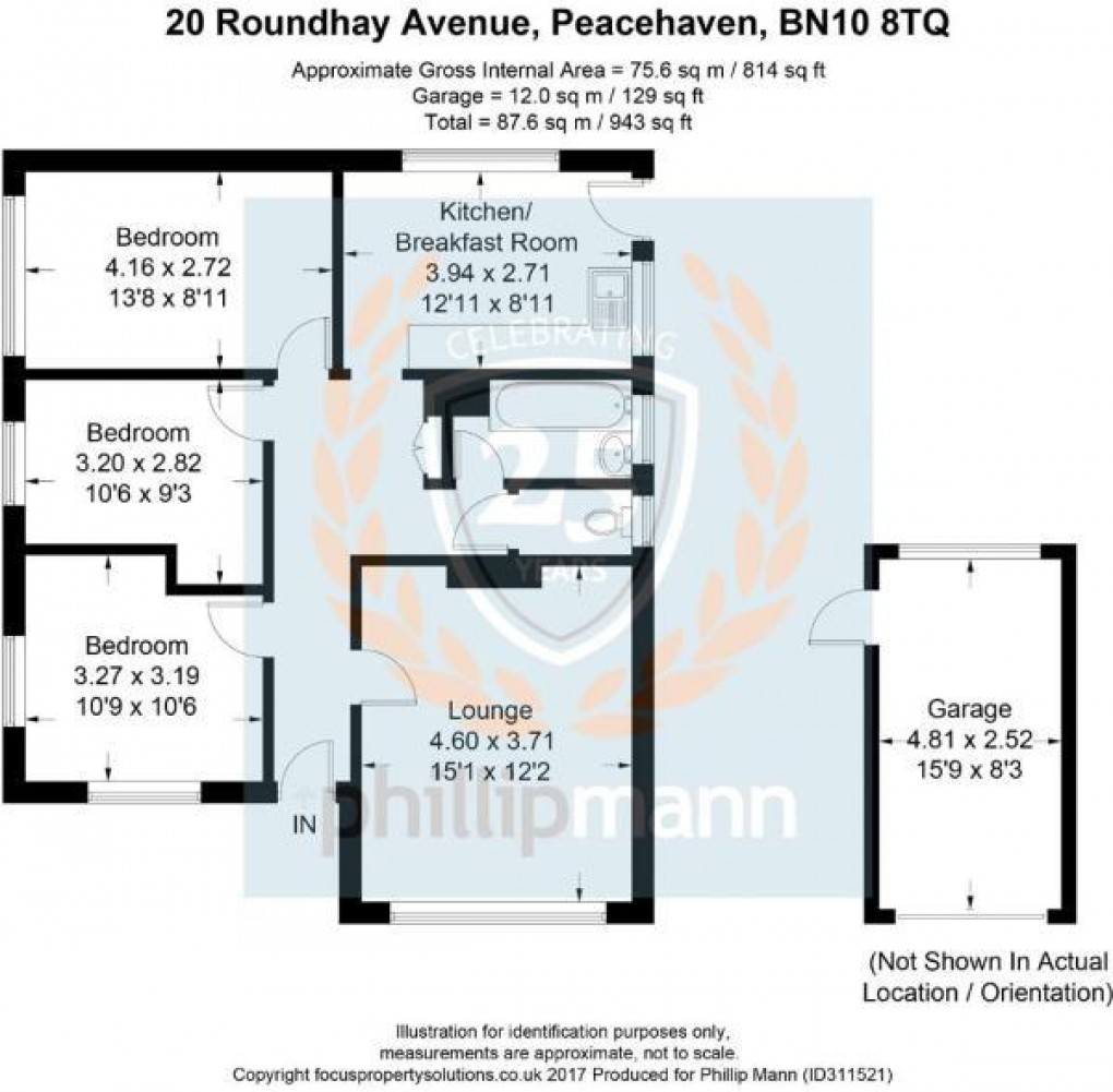 Floorplan for Roundhay Avenue, PEACEHAVEN