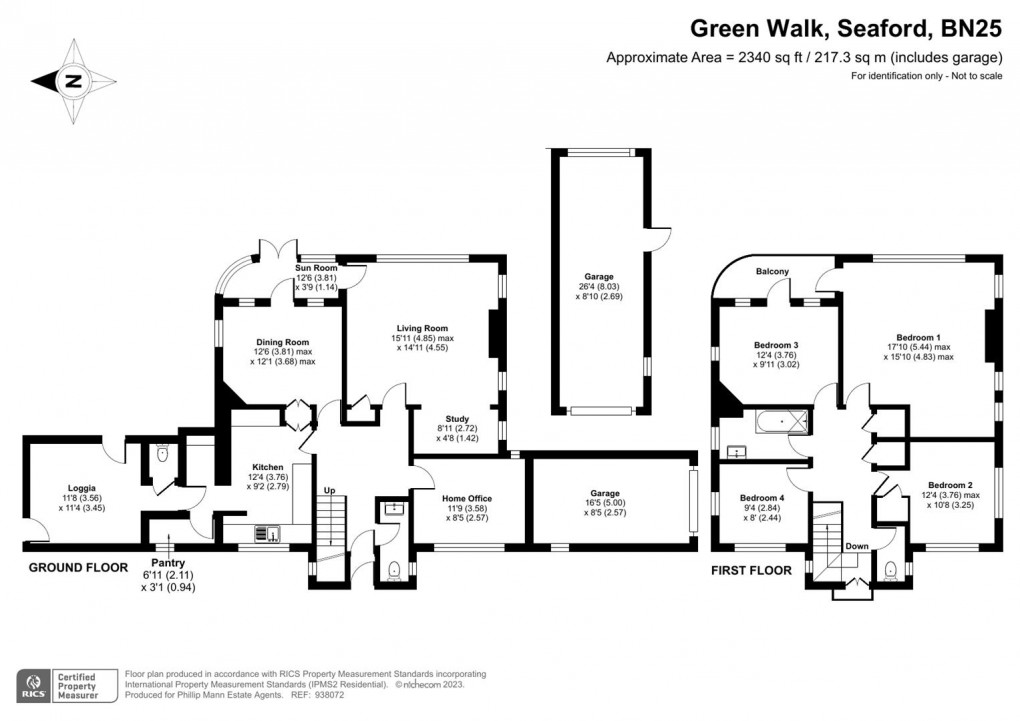 Floorplan for Green Walk, Seaford