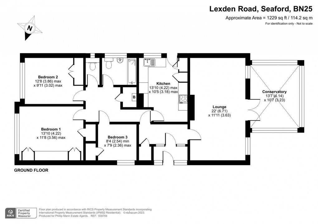 Floorplan for Lexden Road, Seaford