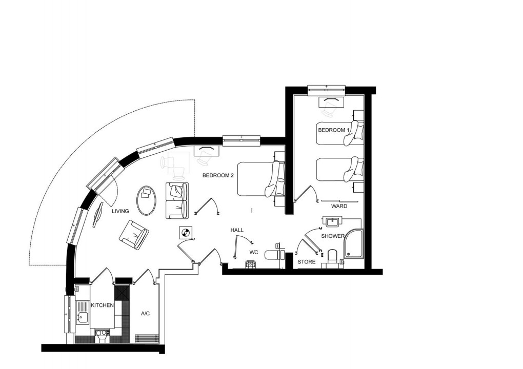Floorplan for Neville Lodge, Rowe Avenue, Peacehaven