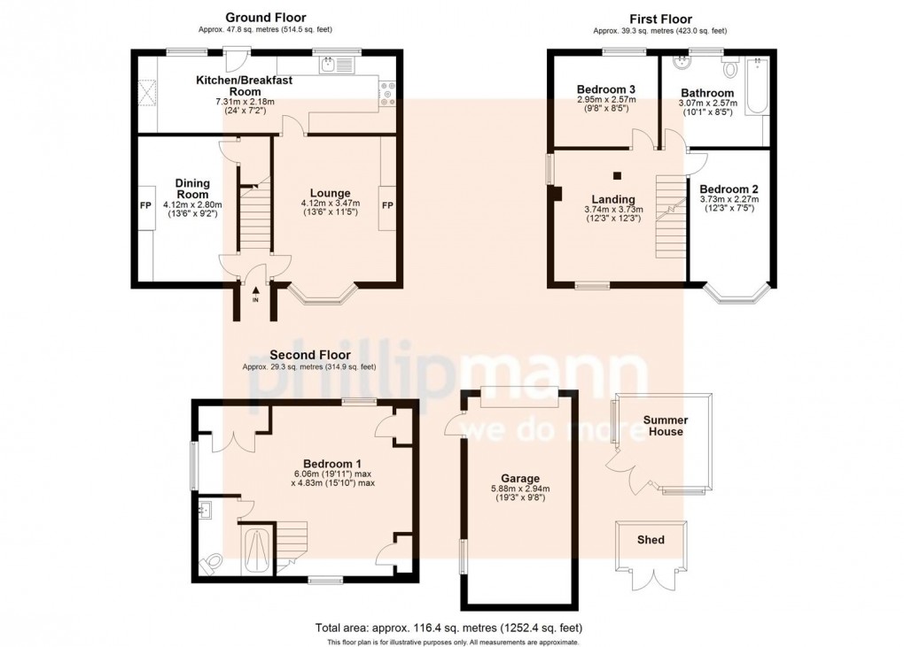 Floorplan for Blatchington Road, Seaford