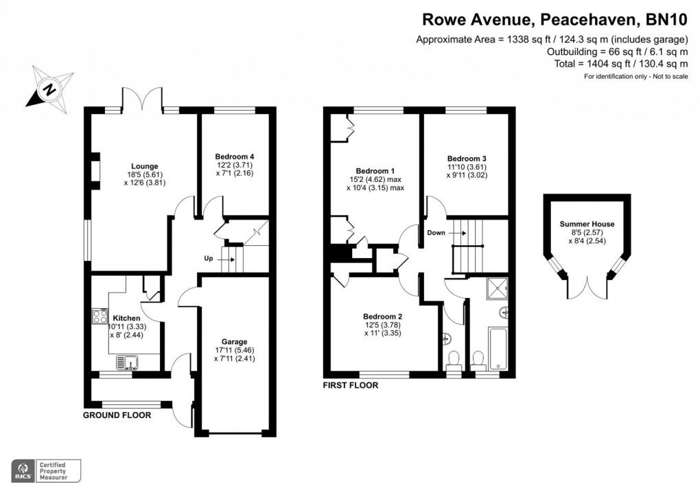 Floorplan for Rowe Avenue, Peacehaven