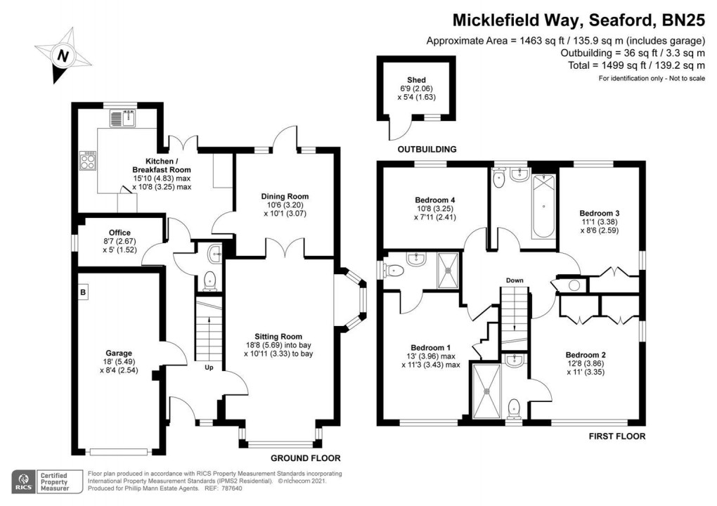 Floorplan for Micklefield Way, Seaford
