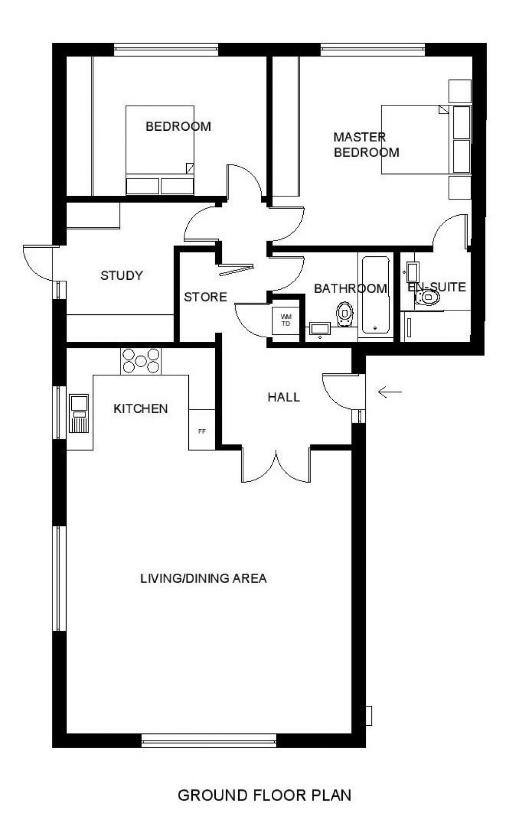 Floorplan for Greenhill Way, Peacehaven