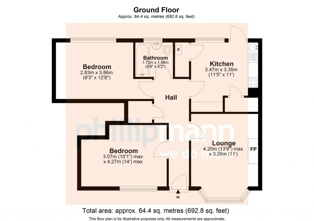 Floorplan for Friars Avenue, Peacehaven