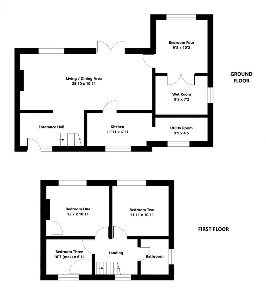 Floorplan for Grassmere Avenue, Telscombe Cliffs, Peacehaven