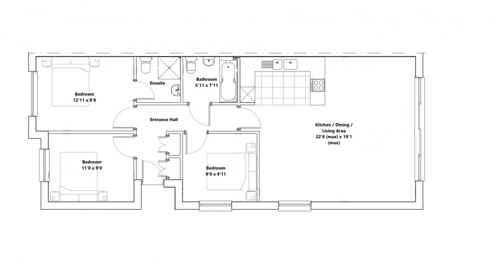 Floorplan for Malines Avenue, Peacehaven