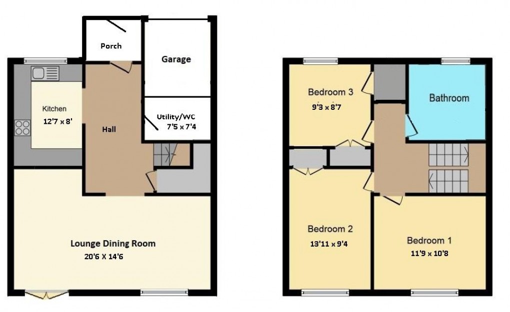 Floorplan for Chatsworth Close, Telscombe Cliffs, Peacehaven