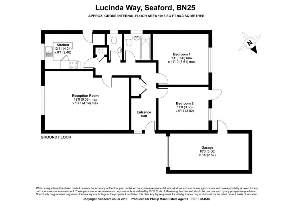 Floorplan for Lucinda Way, Seaford