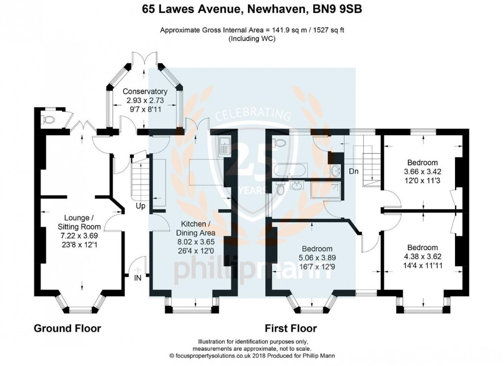 Floorplan for Lawes Avenue, Newhaven