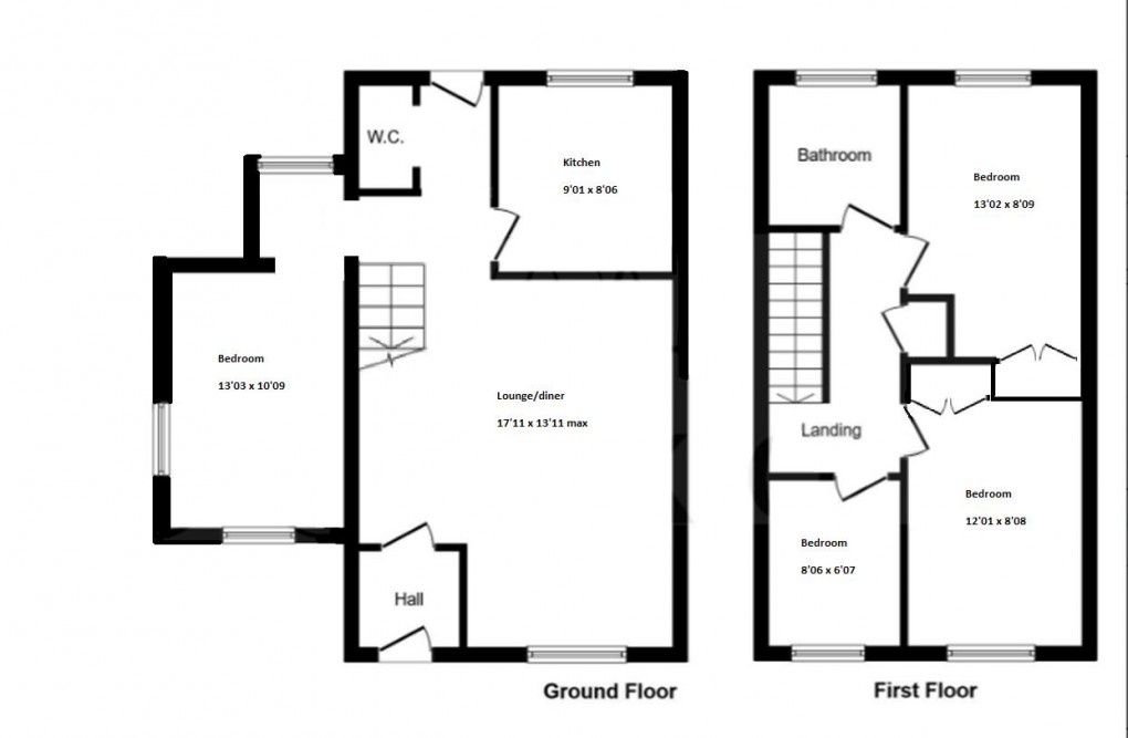 Floorplan for St. Martins Crescent, South Heighton, Newhaven
