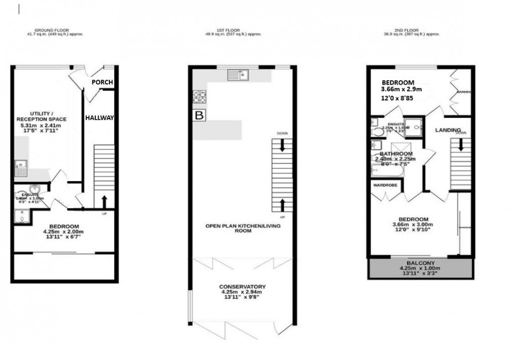 Floorplan for Dane Close, Seaford