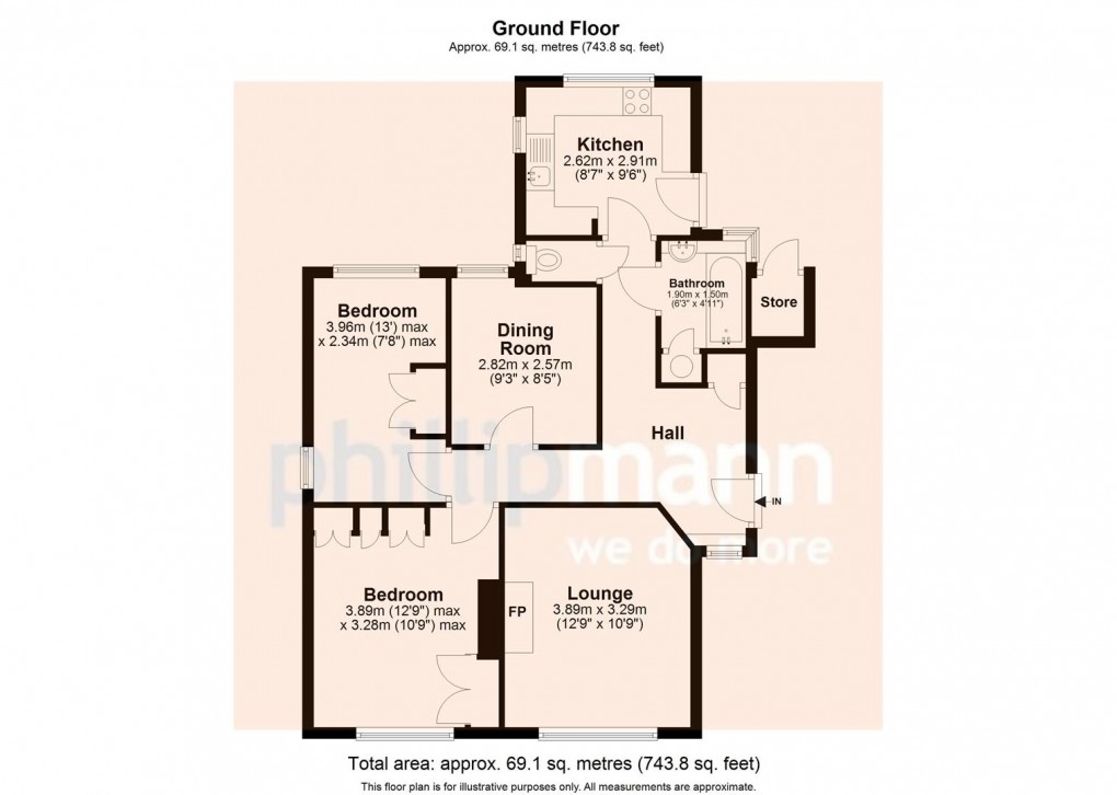 Floorplan for Sutton Road, Seaford