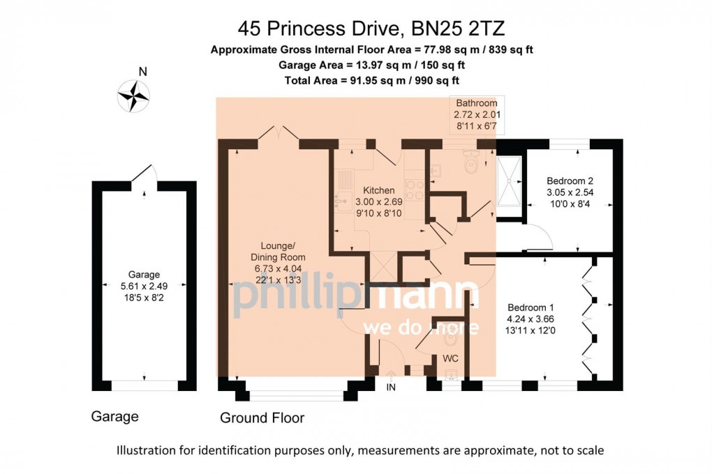 Floorplan for Princess Drive, Seaford
