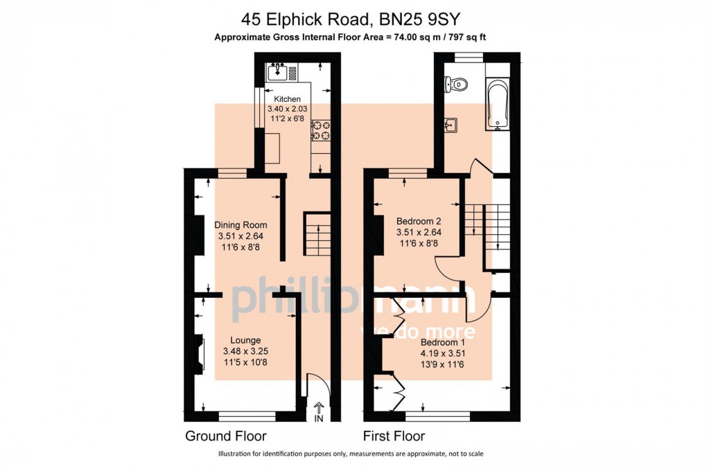 Floorplan for Elphick Road, Newhaven