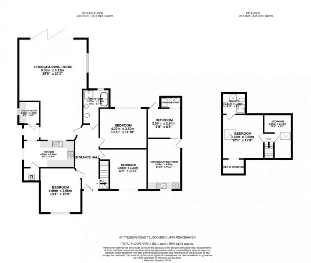 Floorplan for Tyedean Road, Peacehaven
