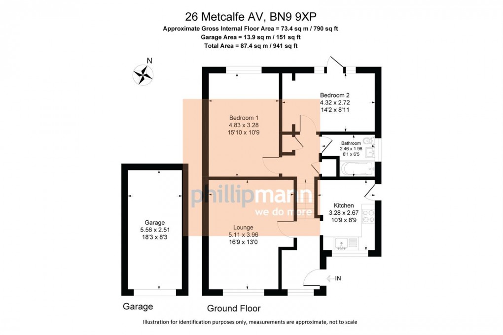 Floorplan for Metcalfe Avenue, Newhaven