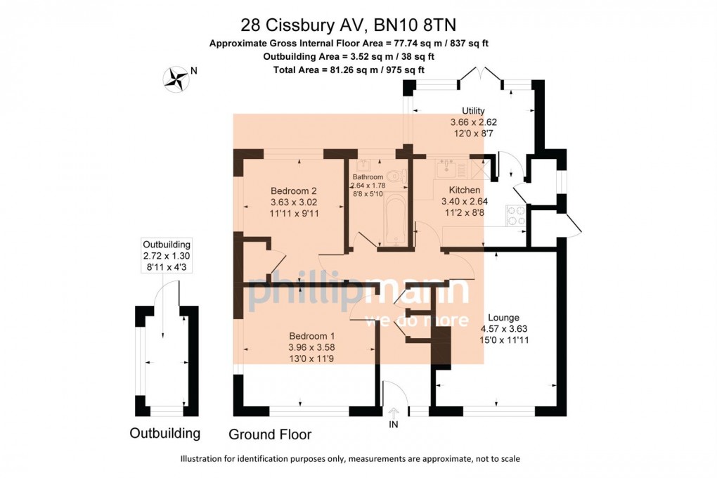 Floorplan for Cissbury Avenue, Peacehaven