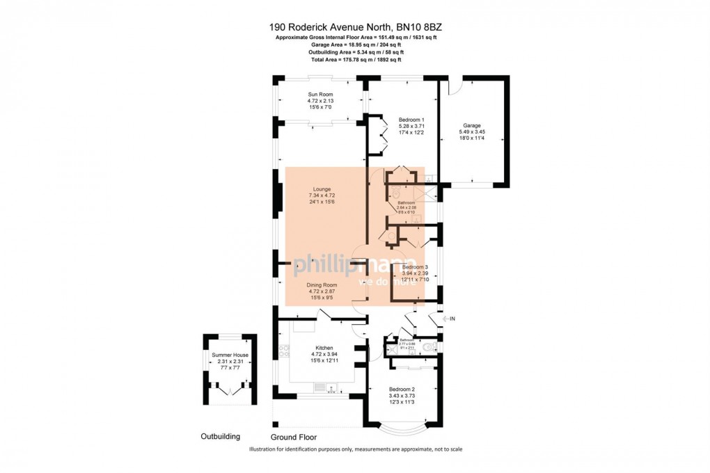 Floorplan for Roderick Avenue North, Peacehaven