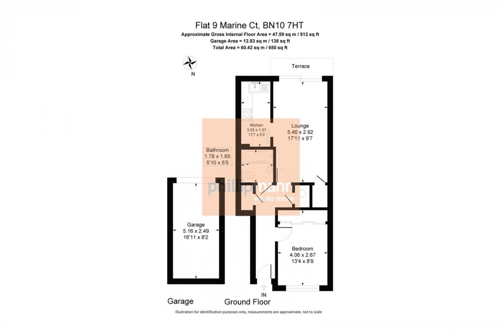 Floorplan for The Esplanade, Telscombe Cliffs, Peacehaven