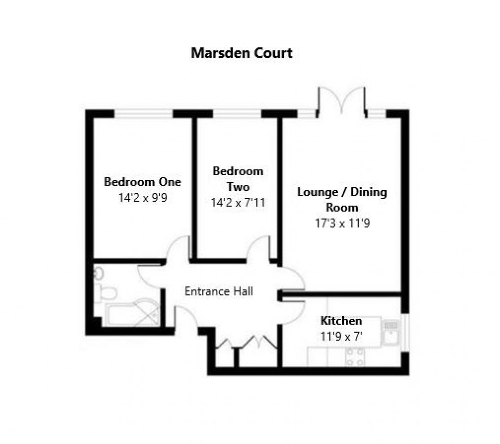 Floorplan for Ambleside Avenue, Telscombe Cliffs, Peacehaven