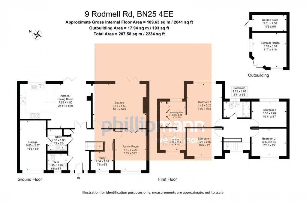 Floorplan for Rodmell Road, Seaford