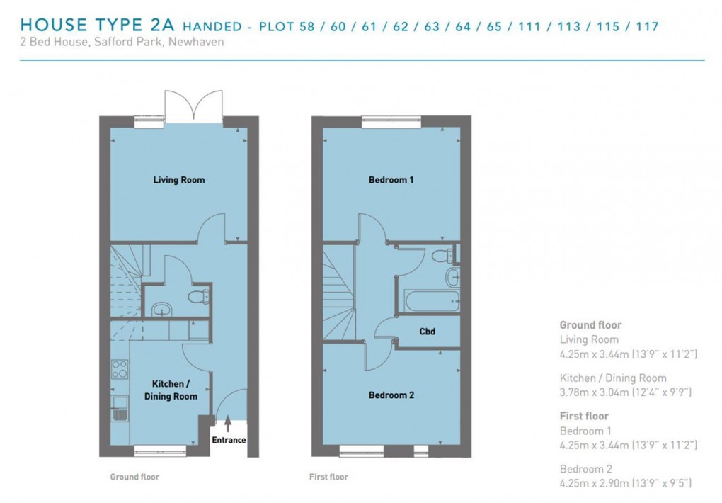 Floorplan for Arrow Lane, Newhaven