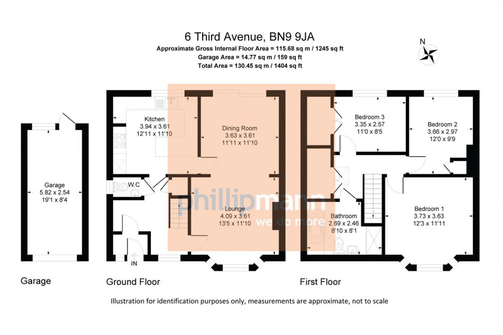 Floorplan for Third Avenue, Newhaven