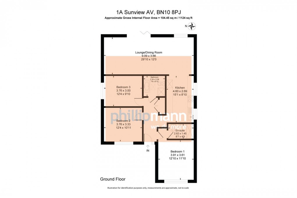 Floorplan for Sunview Avenue, Peacehaven