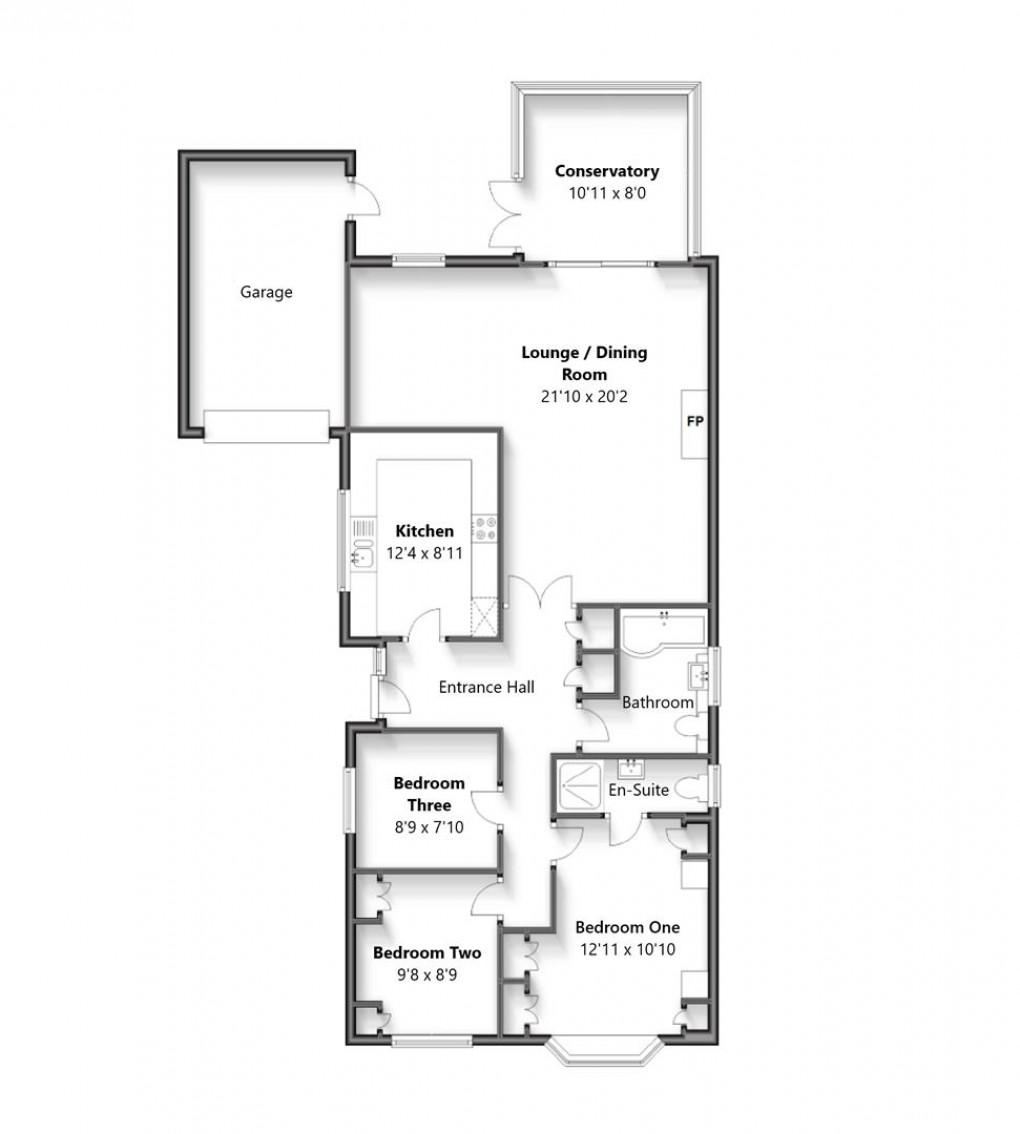 Floorplan for Firle Road, Peacehaven