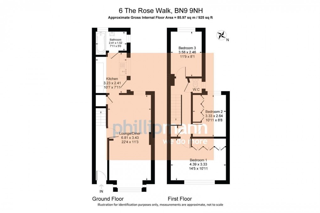 Floorplan for The Rose Walk, Newhaven