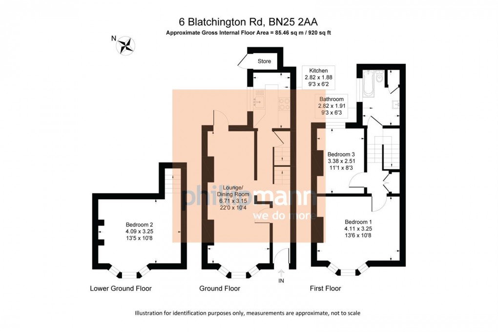 Floorplan for Blatchington Road, Seaford