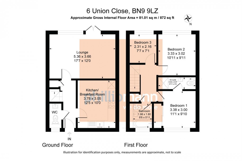 Floorplan for Union Close, Newhaven