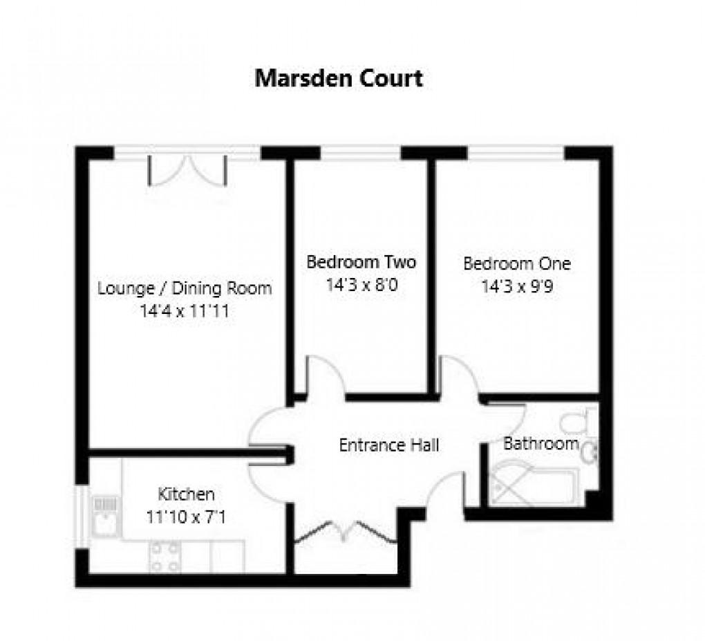 Floorplan for Marsden Court, Ambleside Avenue, Telscombe Cliffs