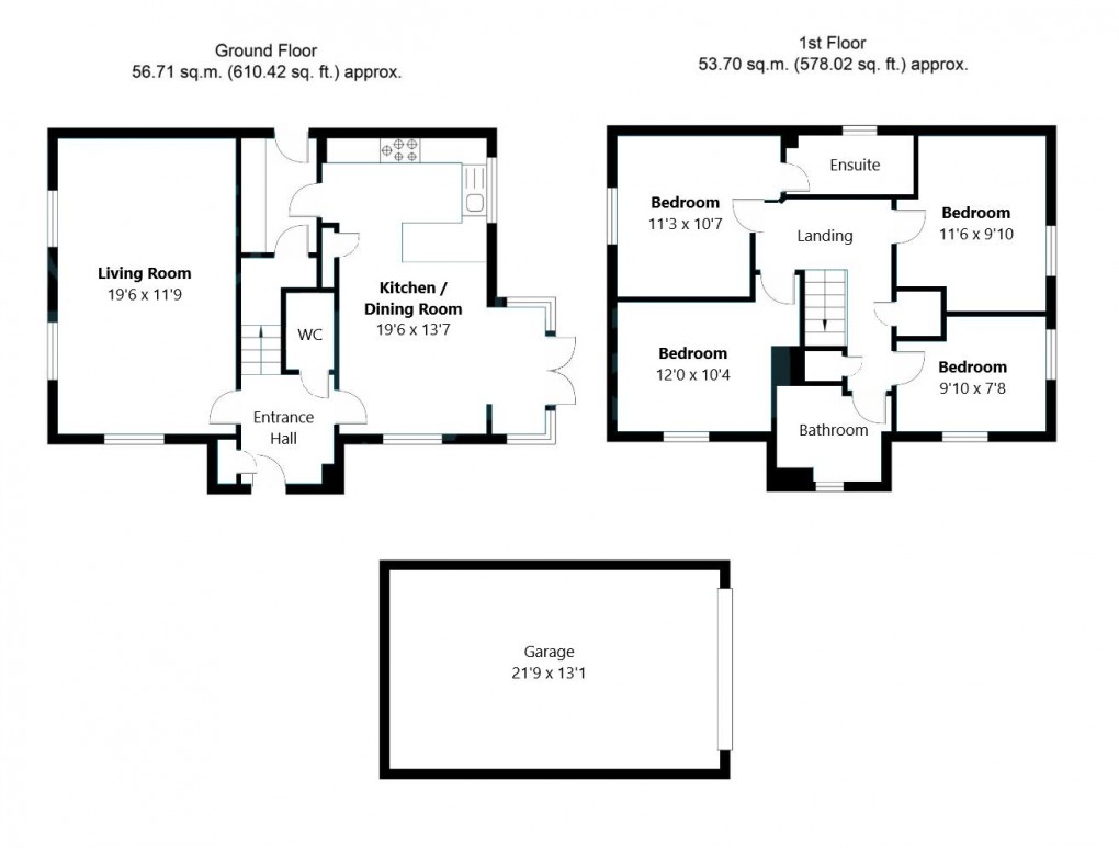 Floorplan for Chaffinch walk, Chalkers, Peacehaven