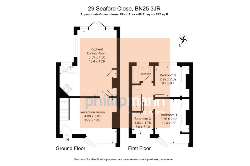 Floorplan for Seafield Close, Seaford