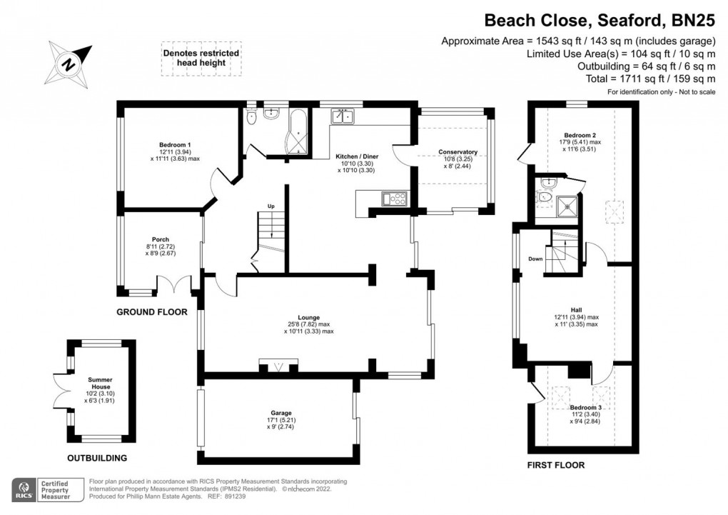 Floorplan for Beach Close, Seaford