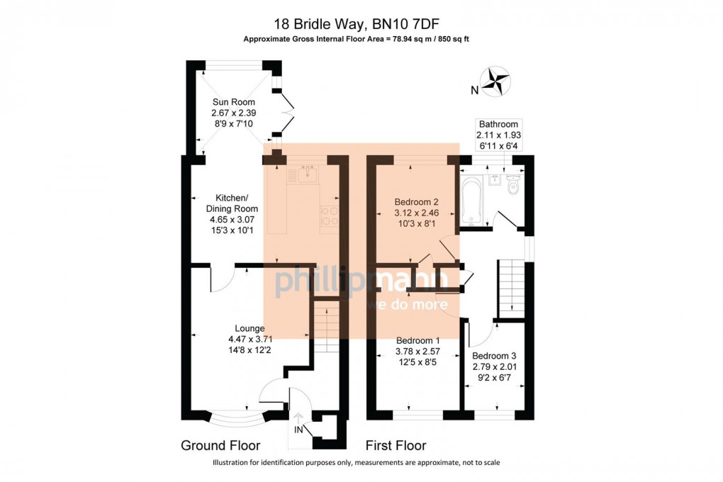 Floorplan for Bridle Way, Telscombe Cliffs, Peacehaven