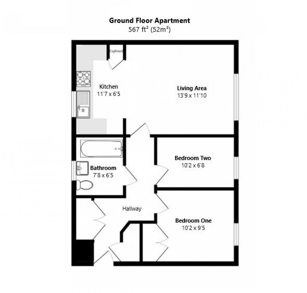 Floorplan for Skylark Avenue, Peacehaven