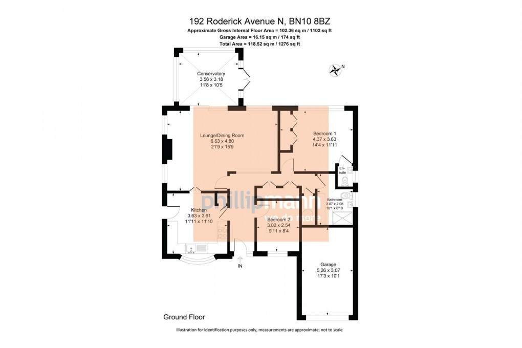 Floorplan for Roderick Avenue North, Peacehaven