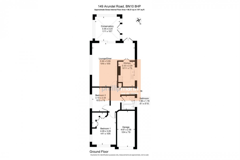 Floorplan for Arundel Road, Peacehaven