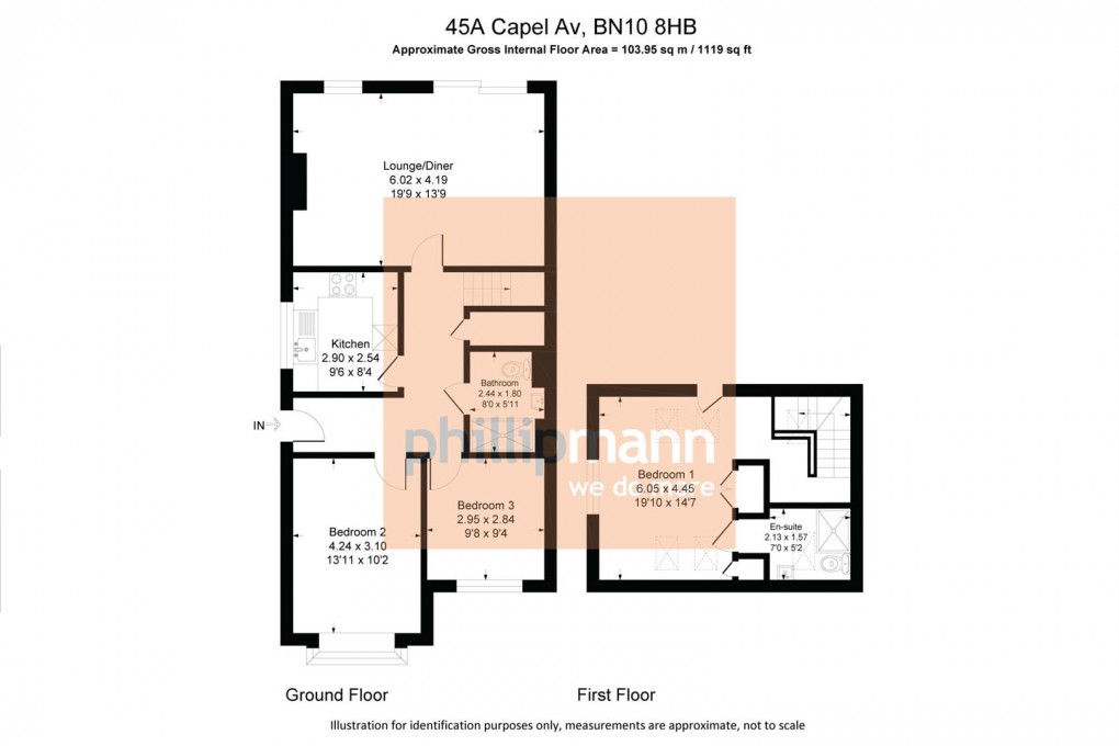 Floorplan for Capel Avenue, Peacehaven