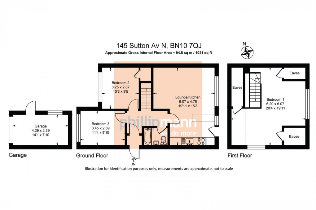 Floorplan for Sutton Avenue North, Peacehaven