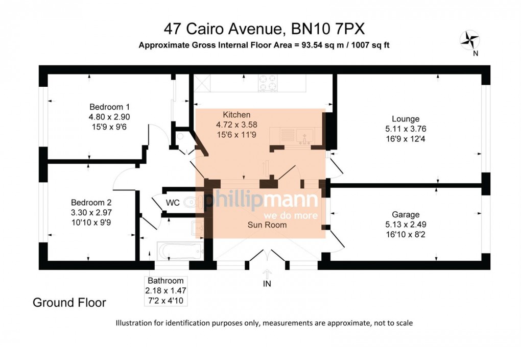 Floorplan for Cairo Avenue, Peacehaven